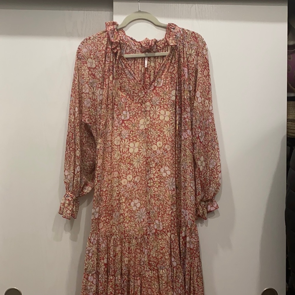 Worn once!! Free people feeling groovy maxi dress